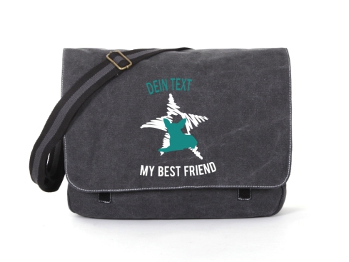 Chihuahua Canvas Tasche schwarz Dog Star