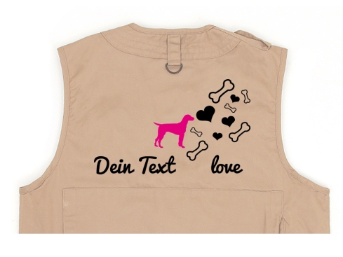 Dalmatiner Hundesport Weste khaki Bones & Hearts