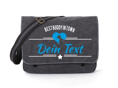 Deutsche Dogge Canvas Tasche schwarz Best Buddy