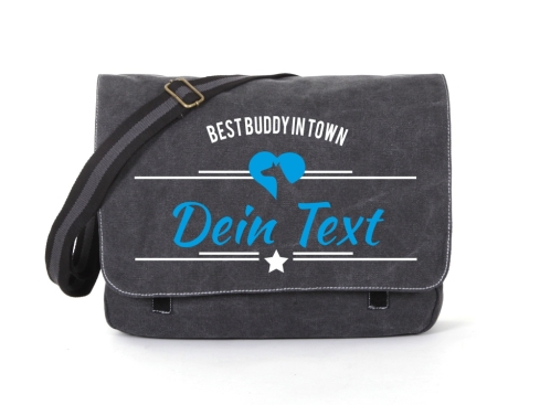 Dobermann Canvas Tasche schwarz Best Buddy