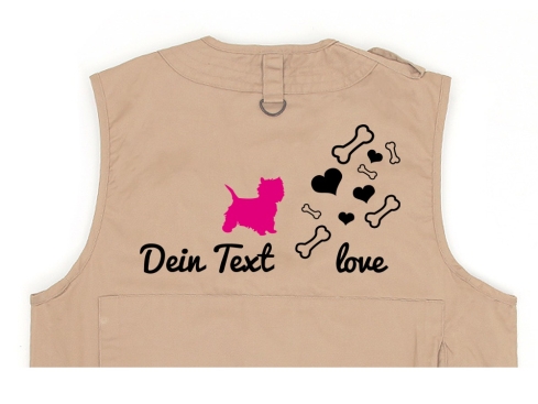 Malteser Hundesport Weste khaki Bones & Hearts