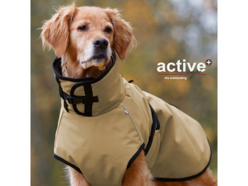 Active Cape Plus Hundemantel mit Lammfleecefutter sand