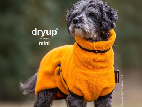 Dryup Cape Hundebademantel Mini clementine