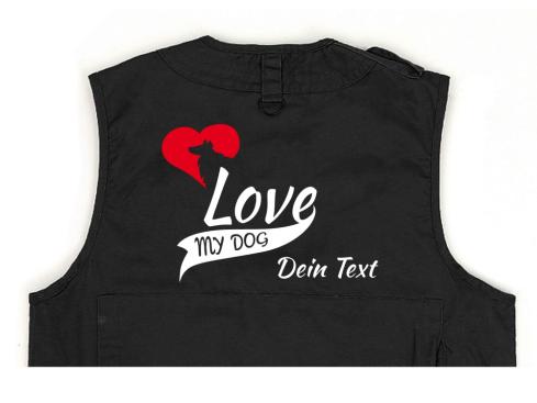 Collie Hundesport Weste schwarz My Dog Love