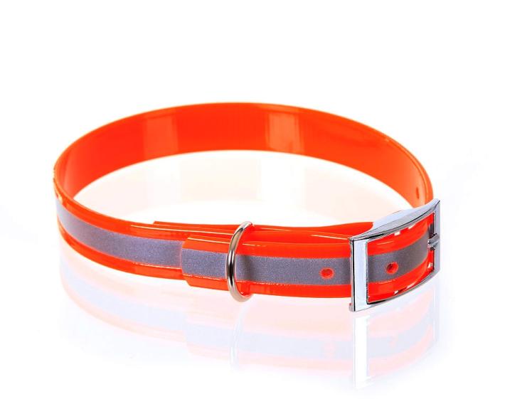 Relaxoo Biothane Reflex Hundehalsband orange 19mm breit 1