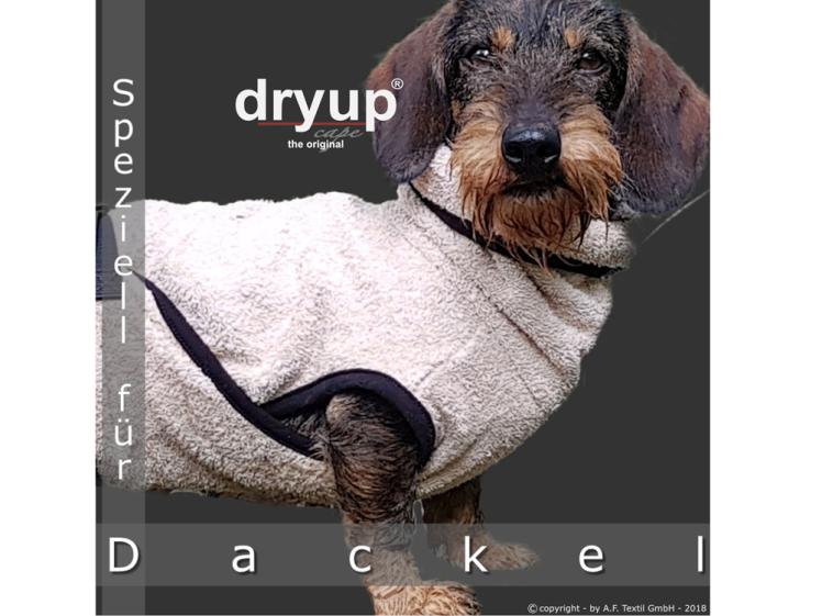 Dryup Cape Hundebademantel Dackel spezial sand 1