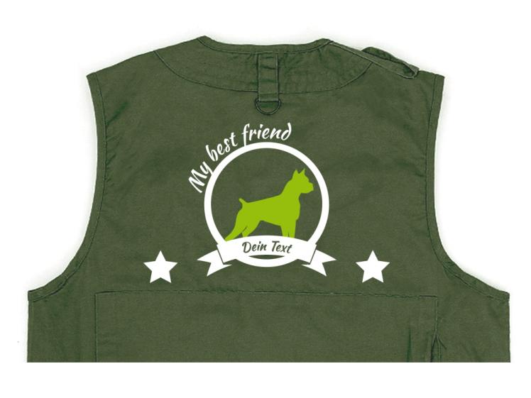 American Staffordshire Terrier Hundesport Weste oliv Best Friend 1