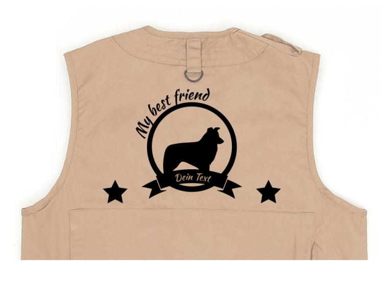 Border Collie Hundesport Weste khaki Best Friend 1