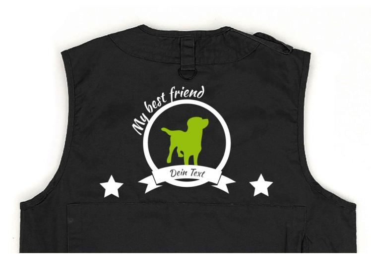 Labrador Hundesport Weste schwarz Best Friend 1