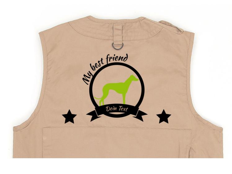Windhund Hundesport Weste khaki Best Friend 1