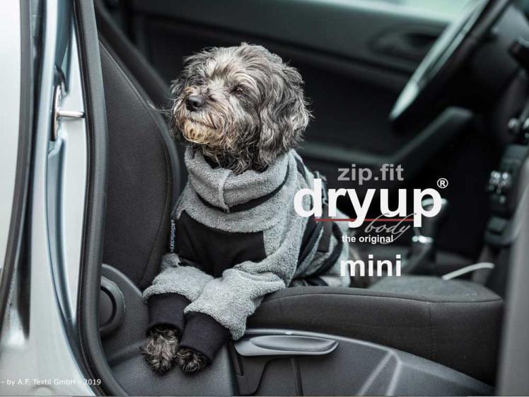 Dryup Body zip.fit Mini Hundebademantel anthrazit 1