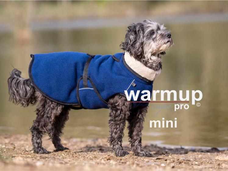 Warmup Cape Pro Mini Hundemantel & Bademantel dunkelblau 1