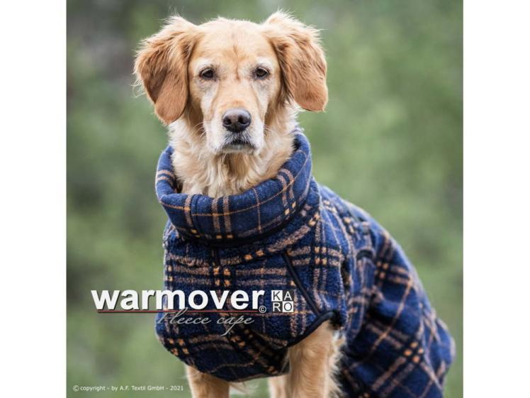 Warmover Karo Fleece Cape für Hunde 1