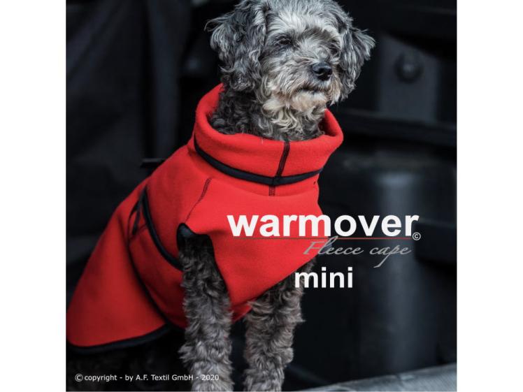 Warmover Fleece Cape Mini für Hunde red fire 1