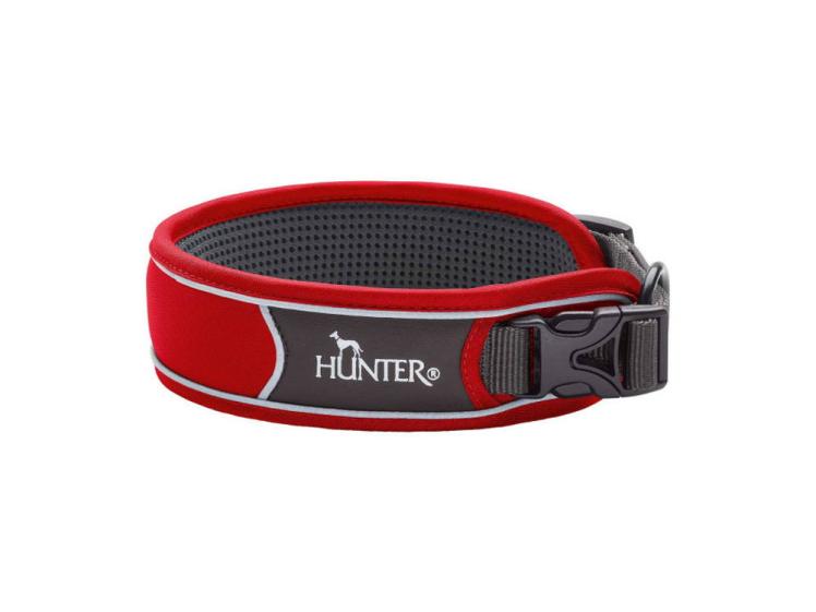 Hunter Divo Hundehalsband rot/grau 1