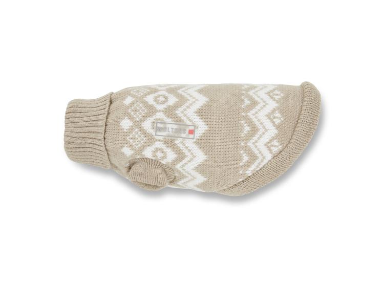 Wolters Norweger Hundepullover taupe/weiß 1