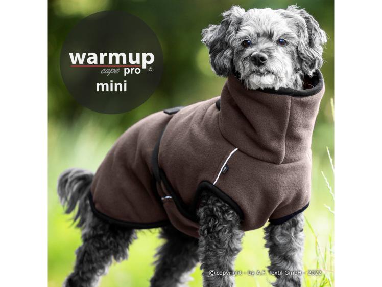 Warmup Cape Pro Mini Hundemantel & Bademantel mocca 1