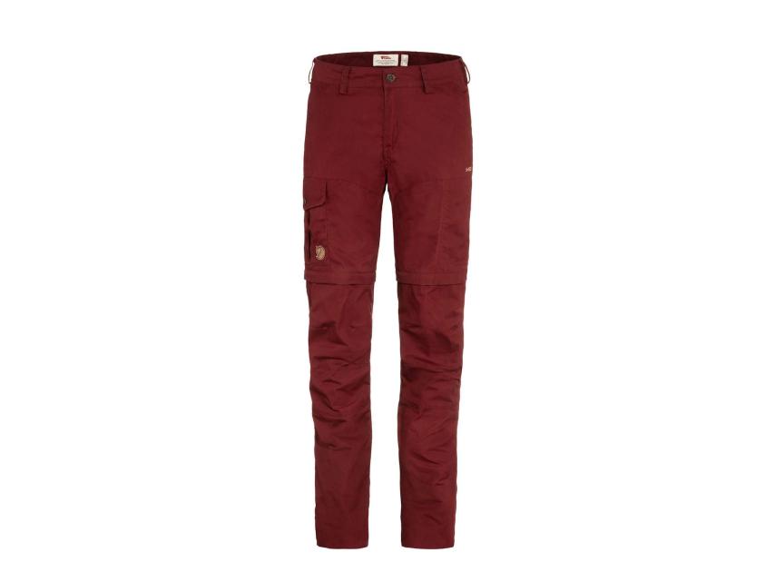 Fjällräven Karla Pro Zip-Off Damenhose bordeaux rot 1