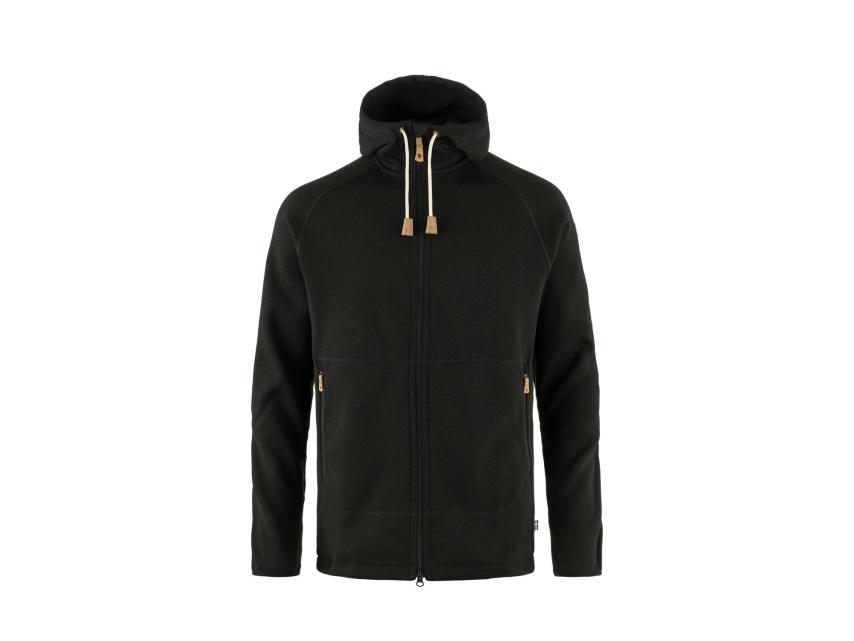 Fjällräven Övik Fleece Hoodie Herrenjacke schwarz 1