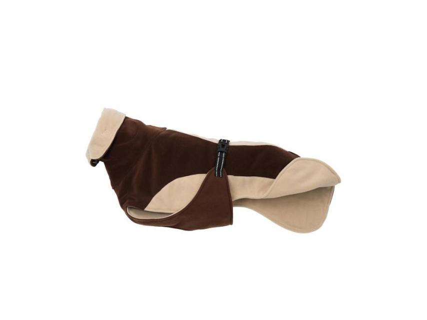 Dog's Finest Windhundmantel Fleece Herzenswärmer braun/beige 50 1