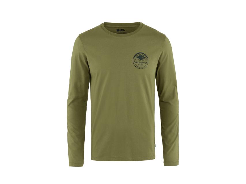 Fjällräven Forever Nature Badge Herren Longshirt caper green 1