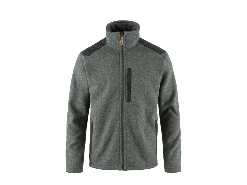 Fjällräven Buck Herren Strick-Fleecejacke Grey-Melange 1