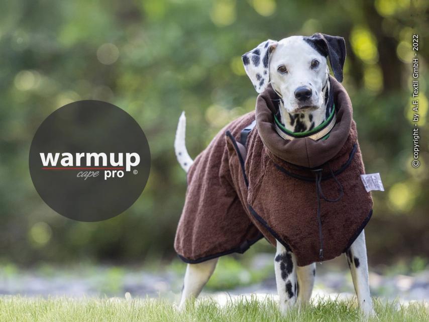 Warmup Cape Pro Hundemantel & Bademantel mocca XXL / 77cm 1