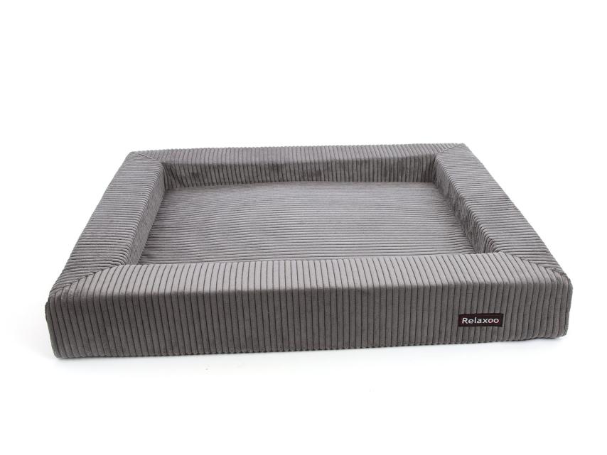 Relaxoo Viscobett Cord Hundebett Stonegrey 1