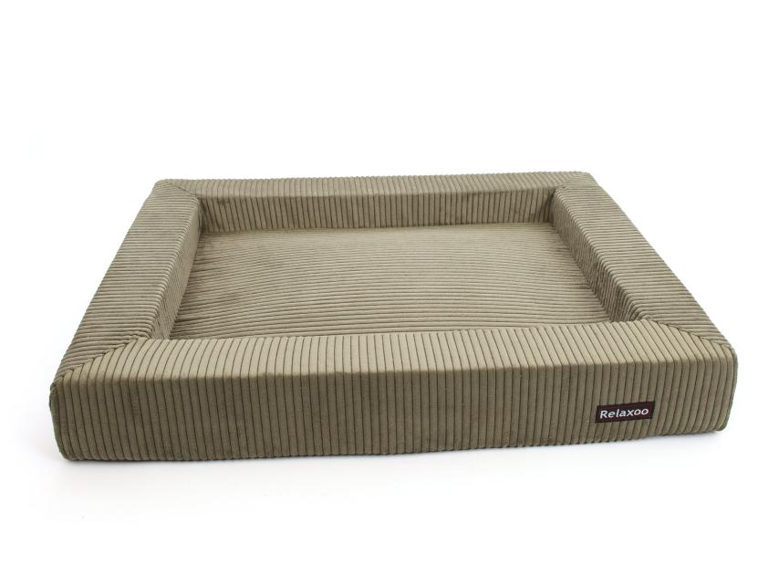 Relaxoo Viscobett Cord Hundebett Mossgreen 1