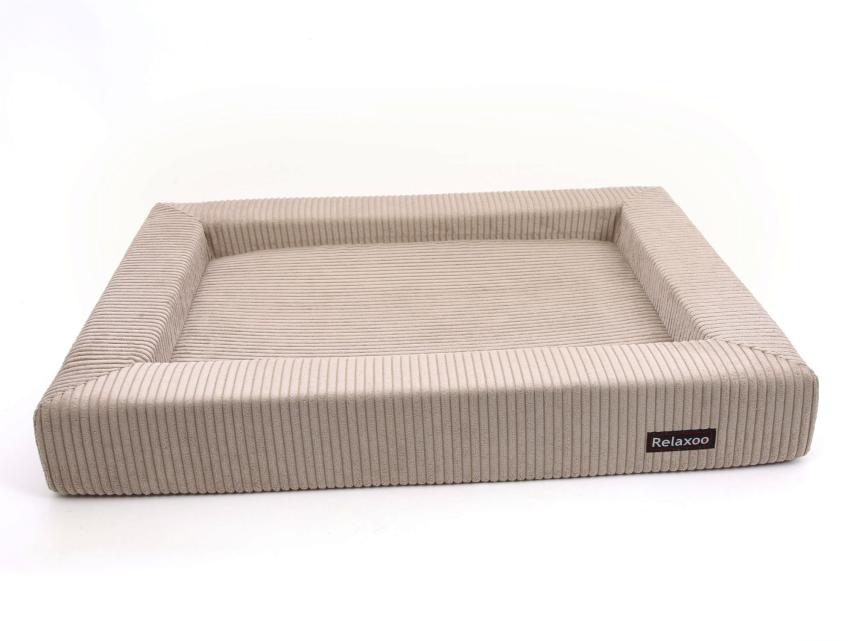 Relaxoo Viscobett Cord Hundebett Beige 1