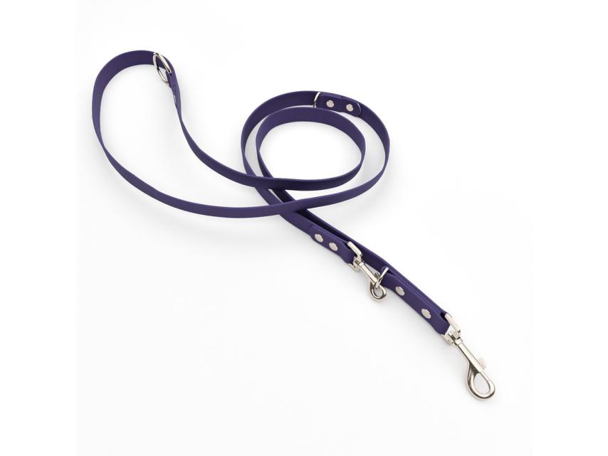Captain’s Biothane verstellbare Hundeleine Fundstück Violett 9mm/200cm Chrom-Nickel Schrauben 1