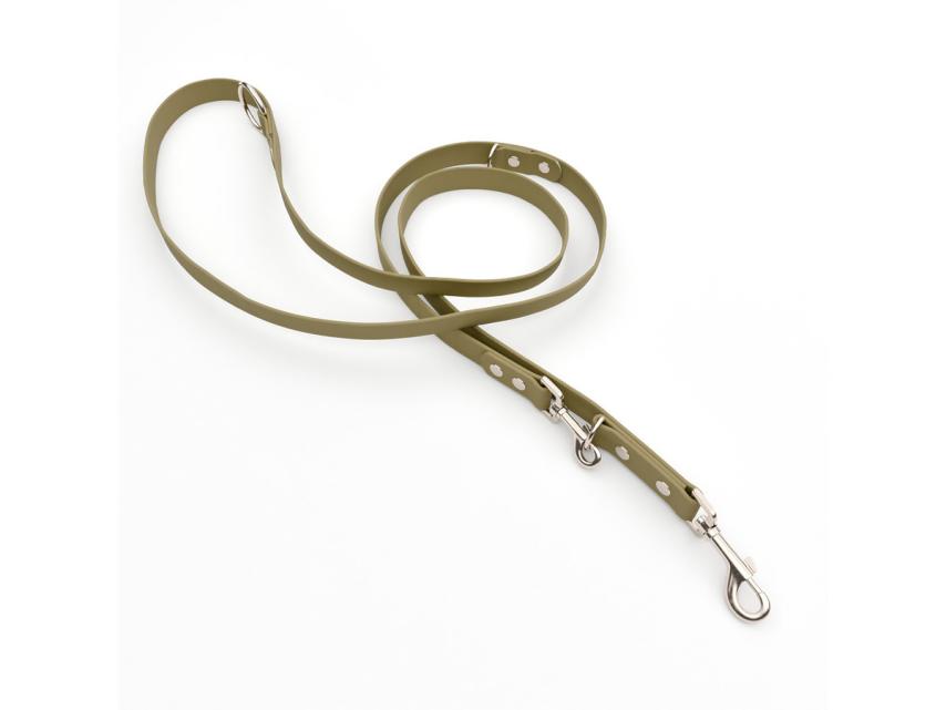 Captain’s Biothane verstellbare Hundeleine Fundstück Schlamm 13mm/250cm Chrom-Nickel Schrauben 1