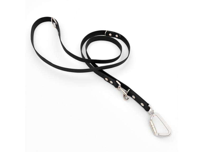 Captain’s Biothane verstellbare Hundeleine Fundstück Schwarz 13mm/300cm Chrom-Nickel Sicherheitskarabiner  Aluminium Schrauben 1