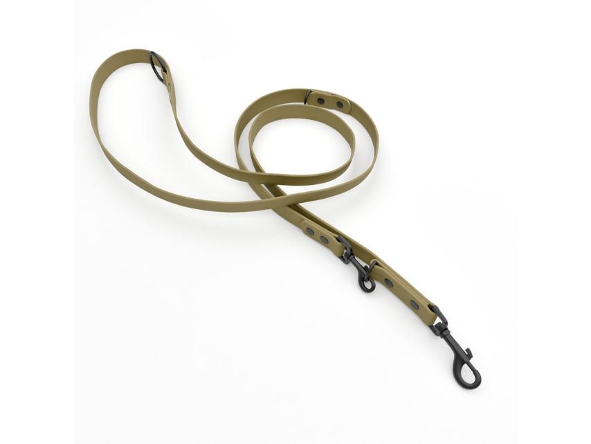 Captain’s Biothane verstellbare Hundeleine Fundstück Schlamm 13mm/200cm Schwarz Nieten 1