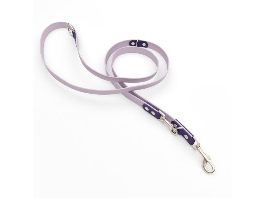 Captain’s Biothane verstellbare Hundeleine Fundstück Altrose/Violett 16mm/200cm Edelstahl Nieten 1
