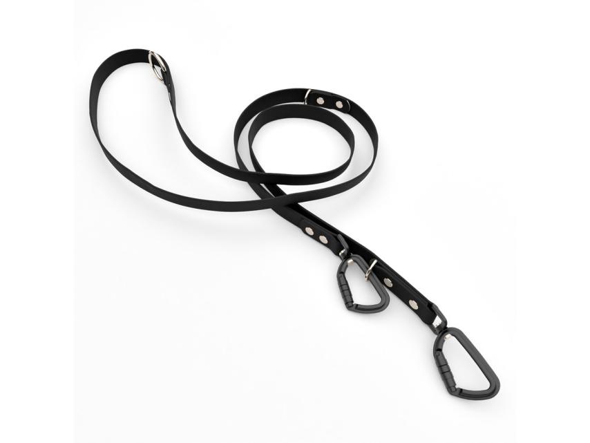 Captain’s Biothane verstellbare Hundeleine Fundstück Schwarz 19mm/200cm Chrom-Nickel Sicherheitskarabiner Schwarz Sicherheitskarabiner Schwarz Schrauben 1
