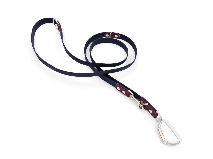 Captain’s Biothane verstellbare Hundeleine Fundstück Marine/Wine 19mm/300cm Chrom-Nickel Sicherheitskarabiner Aluminium Schrauben 1
