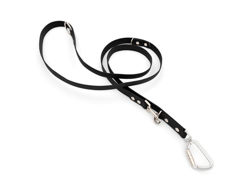 Captain’s Biothane verstellbare Hundeleine Fundstück Schwarz 19mm/200cm Edelstahl Bolzenkarabiner Aluminium Sicherheitskarabiner Aluminium Schrauben 1