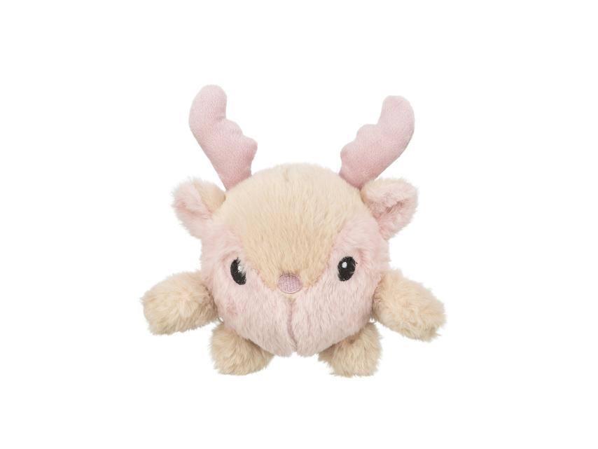 Weihnachts-Plüsch-Rentier für Hunde beige 1