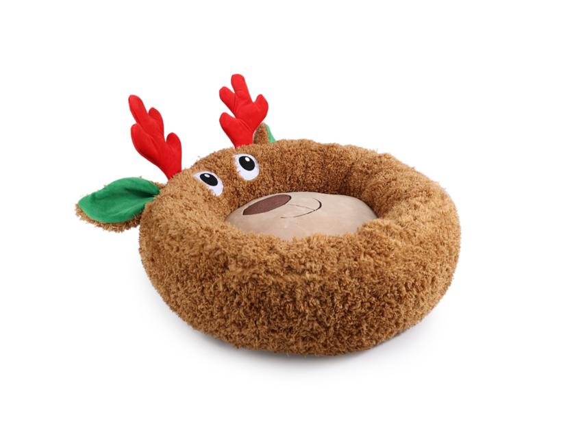 AFP Weihnachts-Kuschel-Bett für kleine Hunde Rentier 1