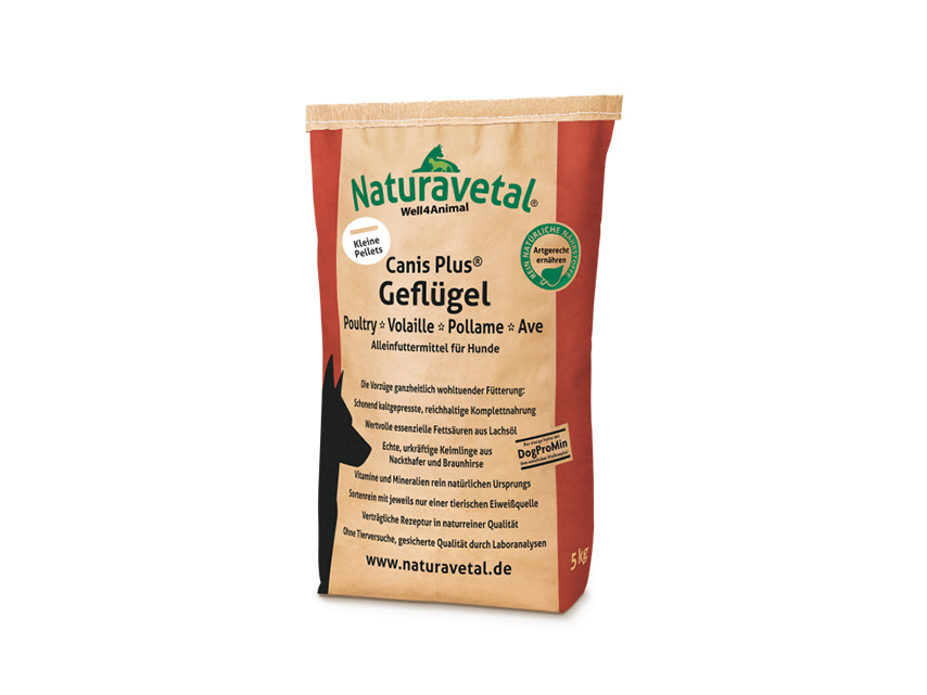 Naturavetal Canis Plus Geflügel kleine Pellets 1