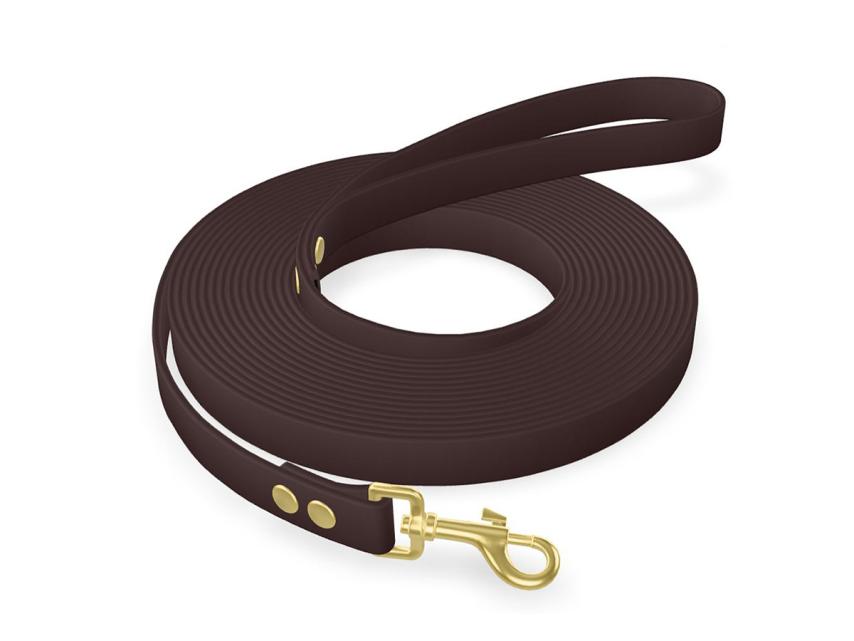 captns Biothane Schleppleine Fundstück Espresso 16mm/250cm Messing Schrauben Handschlaufe 1