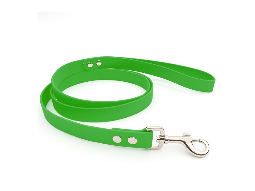 captns Biothane Führleine Fundstück Neongrün 13mm/100cm Chrom-Nickel Schrauben 1
