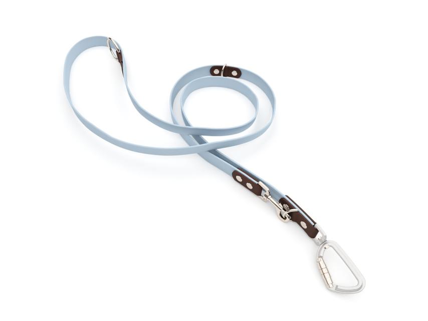 captns Biothane verstellbare Hundeleine Fundstück Ice/Pecan 13mm/200cm Chrom-Nickel Sicherheitskarabiner Aluminium Schrauben 1