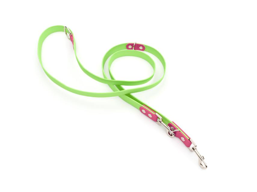 captns Biothane verstellbare Hundeleine Einzelstück Apple/Passion 9mm/300cm extra kleiner Bolzenkarabiner Nieten 1