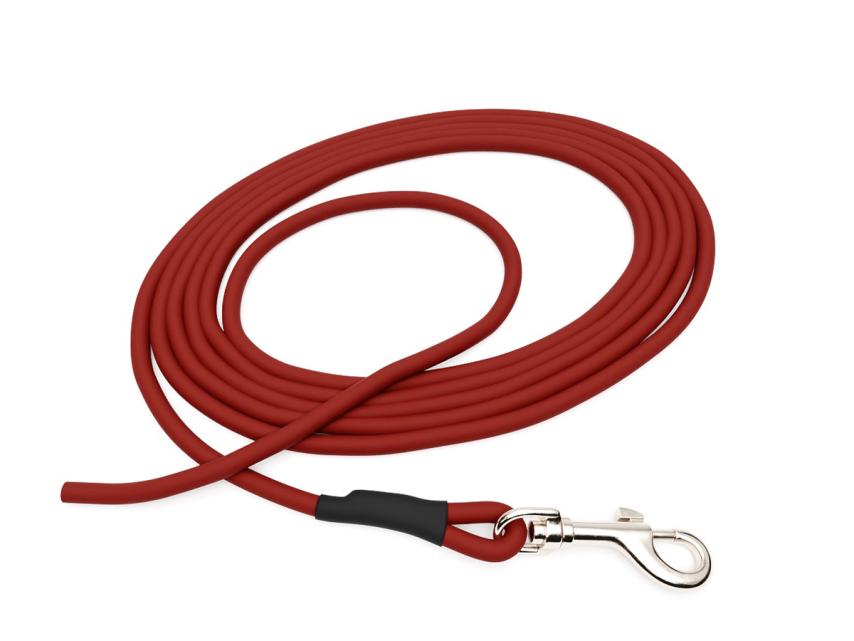 captns Biothane Schleppleine rund Einzelstück Chili 7,5mm/4m Chrom-Nickel Bolzenkarabiner 1