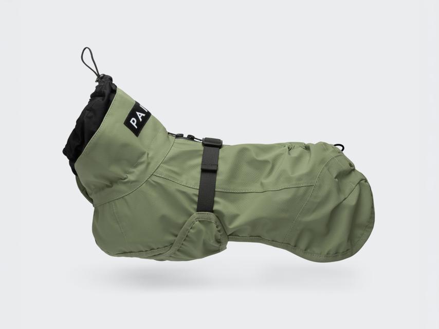 Paikka reflektierende Shell Hunde-Regenjacke Olivgrün 1