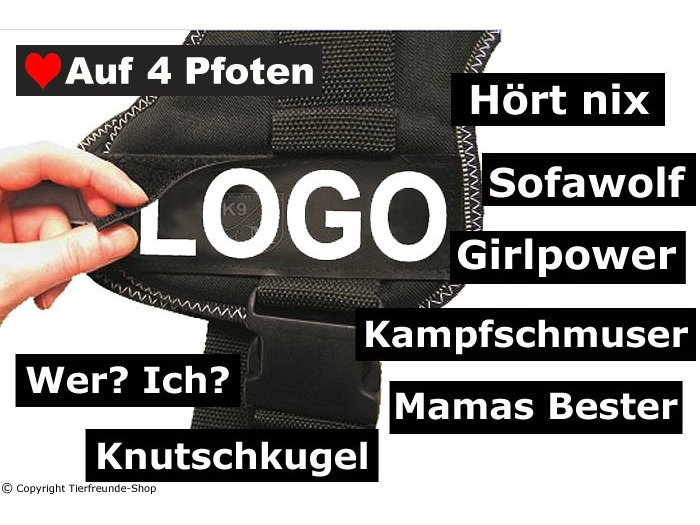 Logoset für K9 Hundegeschirr Gr.1 bis Gr.3 -Papas Bester- 1
