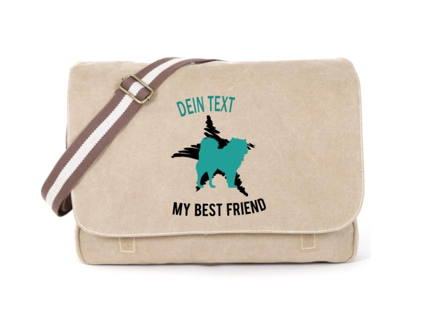 Akita Canvas Tasche sahara Dog Star 1