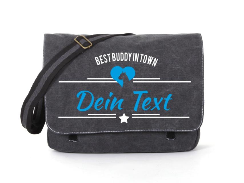 Boxer Canvas Tasche schwarz Best Buddy 1